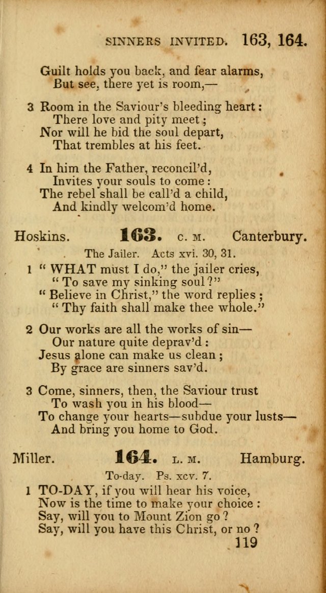 Select Hymns: adapted to the devotional exercises of the Baptist denomination (2nd ed.) page 119