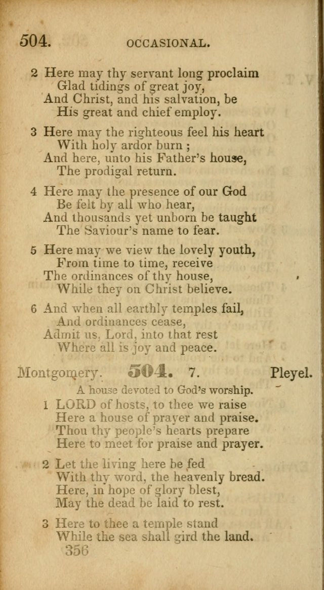 Select Hymns: adapted to the devotional exercises of the Baptist denomination (2nd ed.) page 356