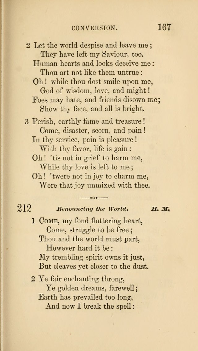 Social Hymn Book: Being the Hymns of the Social Hymn and Tune Book for the Lecture Room, Prayer Meeting, Family, and Congregation (2nd ed.) page 167