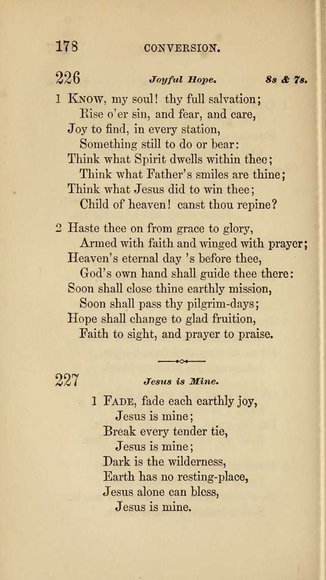 Social Hymn Book: Being the Hymns of the Social Hymn and Tune Book for the Lecture Room, Prayer Meeting, Family, and Congregation (2nd ed.) page 178