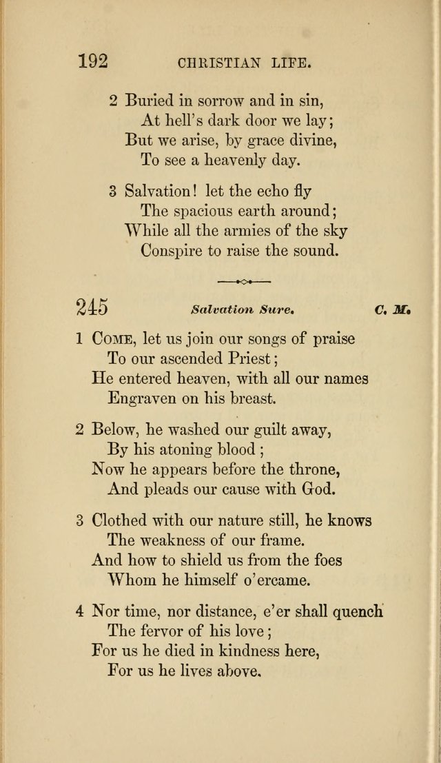 Social Hymn Book: Being the Hymns of the Social Hymn and Tune Book for the Lecture Room, Prayer Meeting, Family, and Congregation (2nd ed.) page 192