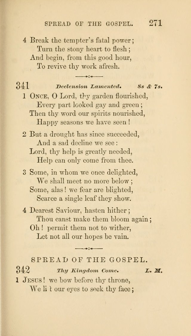 Social Hymn Book: Being the Hymns of the Social Hymn and Tune Book for the Lecture Room, Prayer Meeting, Family, and Congregation (2nd ed.) page 271
