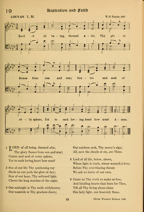 Social Hymns of Brotherhood and Aspiration page 19