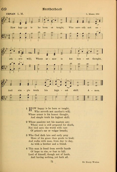 Social Hymns of Brotherhood and Aspiration page 71