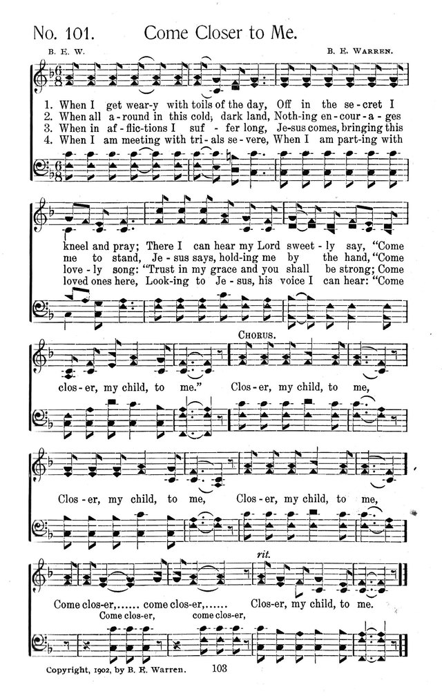 Select Hymns: for Christian worship and general gospel service page 103