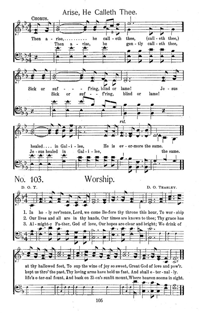 Select Hymns: for Christian worship and general gospel service page 105