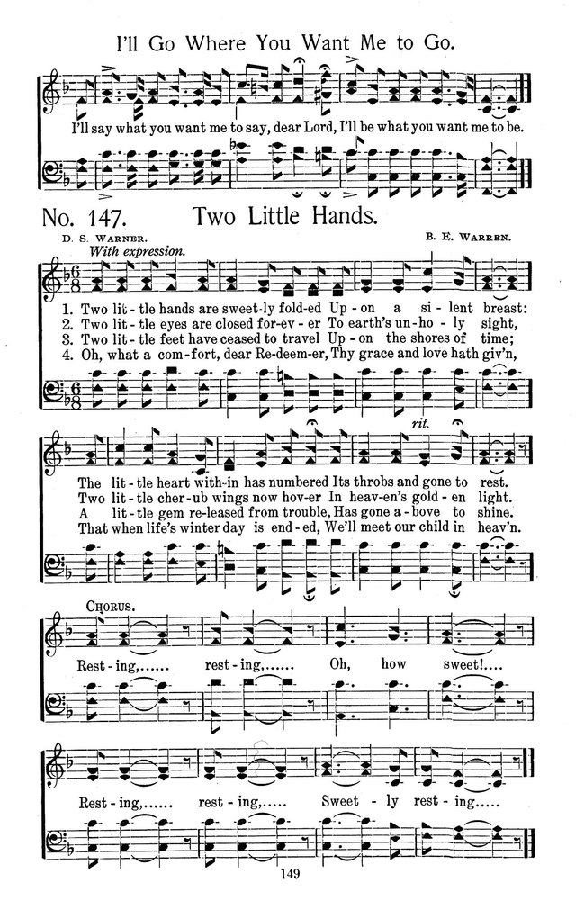 Select Hymns: for Christian worship and general gospel service page 149