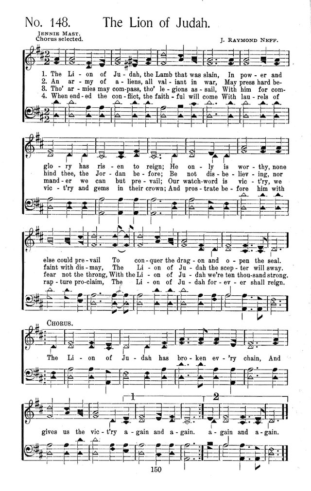 Select Hymns: for Christian worship and general gospel service page 150
