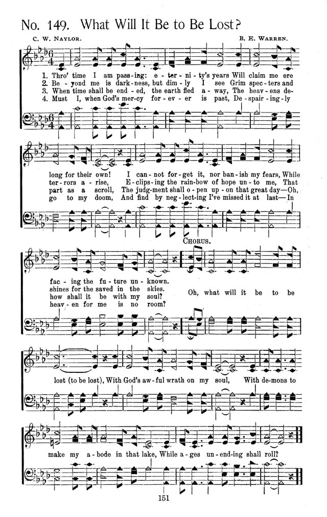 Select Hymns: for Christian worship and general gospel service page 151