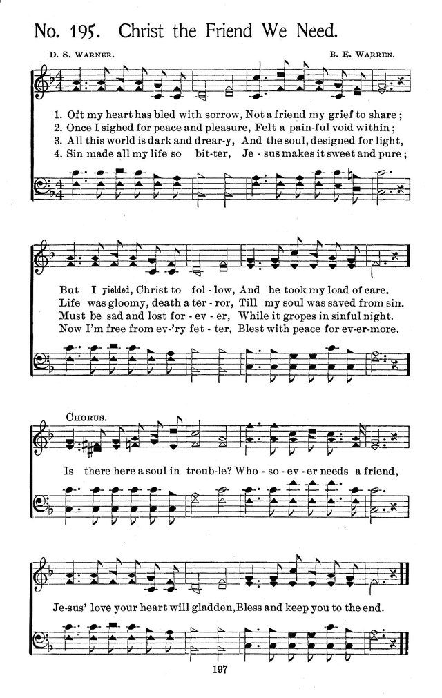 Select Hymns: for Christian worship and general gospel service page 197