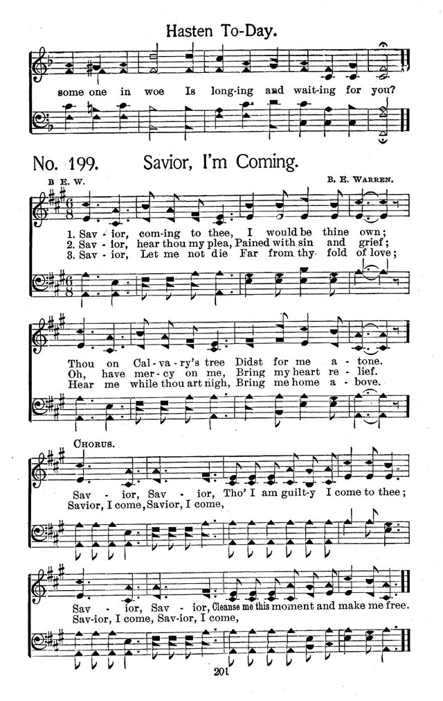Select Hymns: for Christian worship and general gospel service page 201