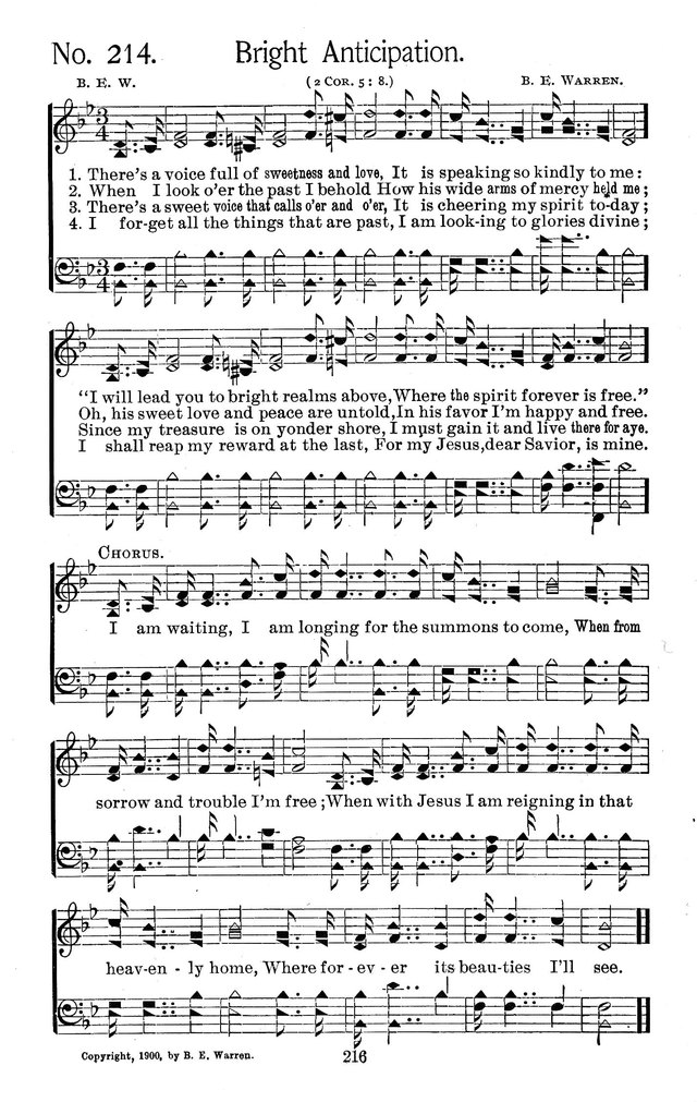 Select Hymns: for Christian worship and general gospel service page 216