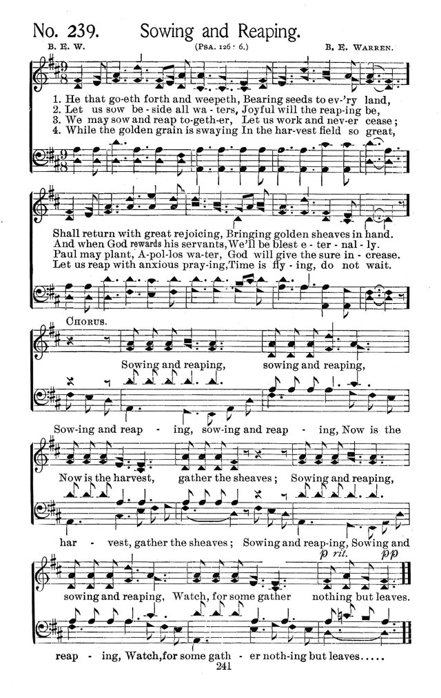 Select Hymns: for Christian worship and general gospel service page 241