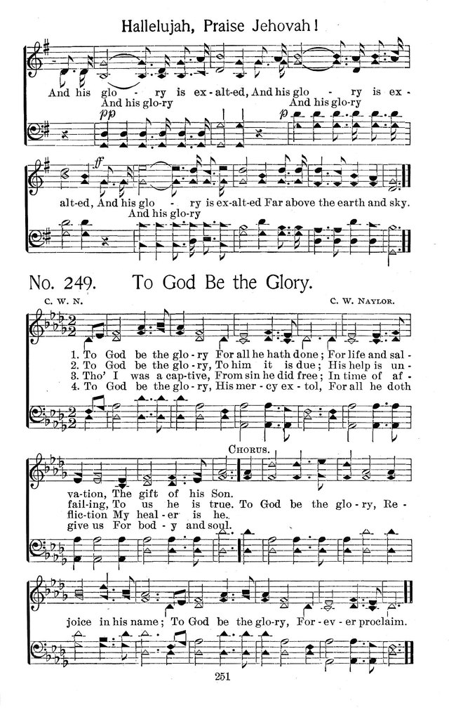 Select Hymns: for Christian worship and general gospel service page 251