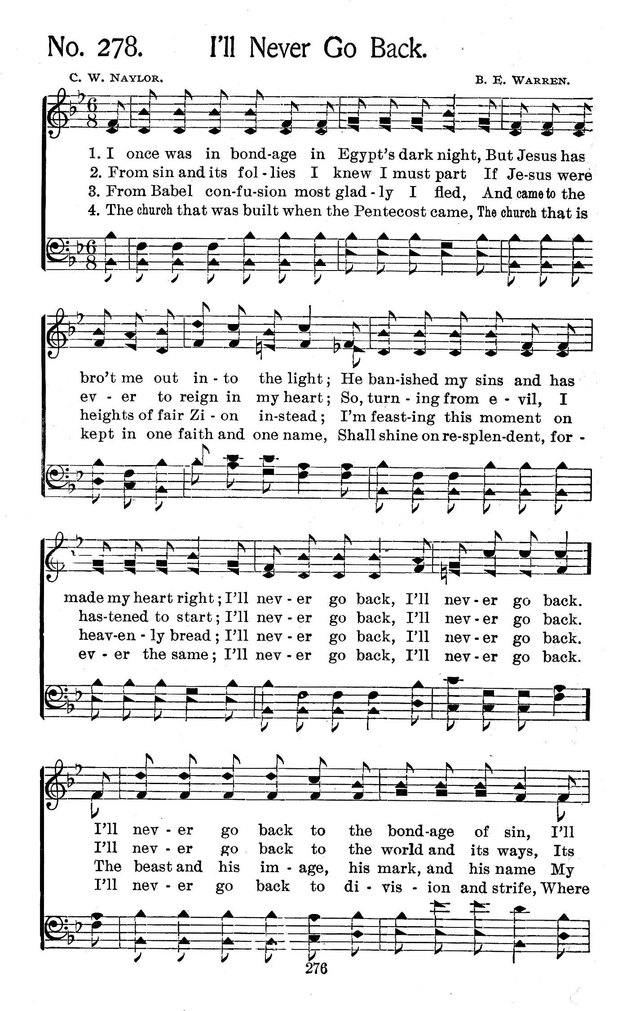Select Hymns: for Christian worship and general gospel service page 276