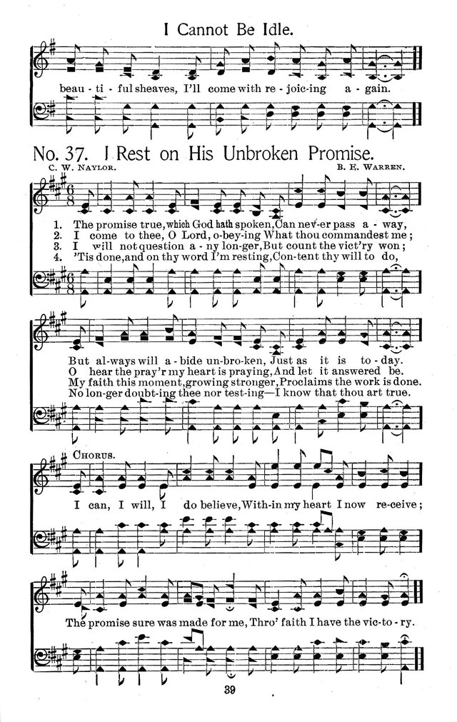 Select Hymns: for Christian worship and general gospel service page 39