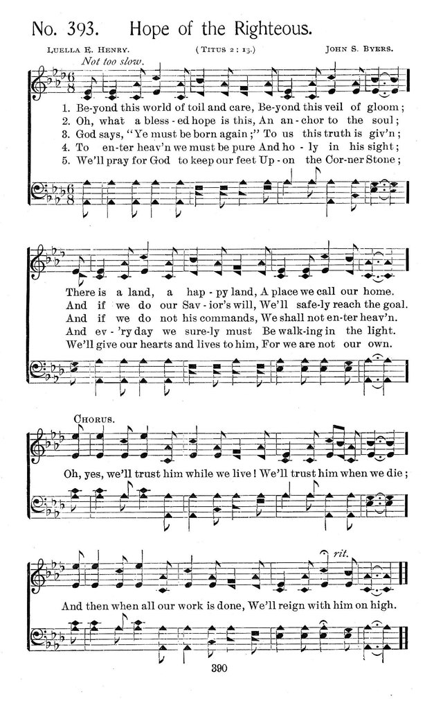Select Hymns: for Christian worship and general gospel service page 390