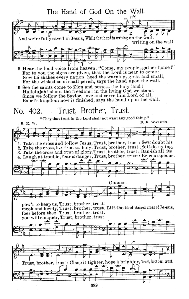 Select Hymns: for Christian worship and general gospel service page 399