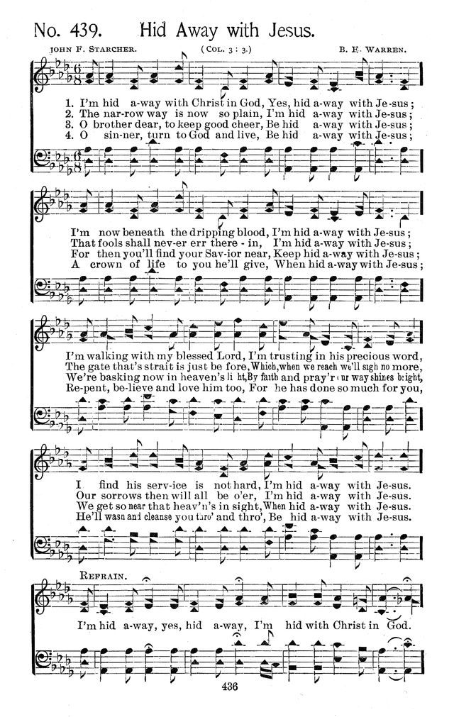Select Hymns: for Christian worship and general gospel service page 436