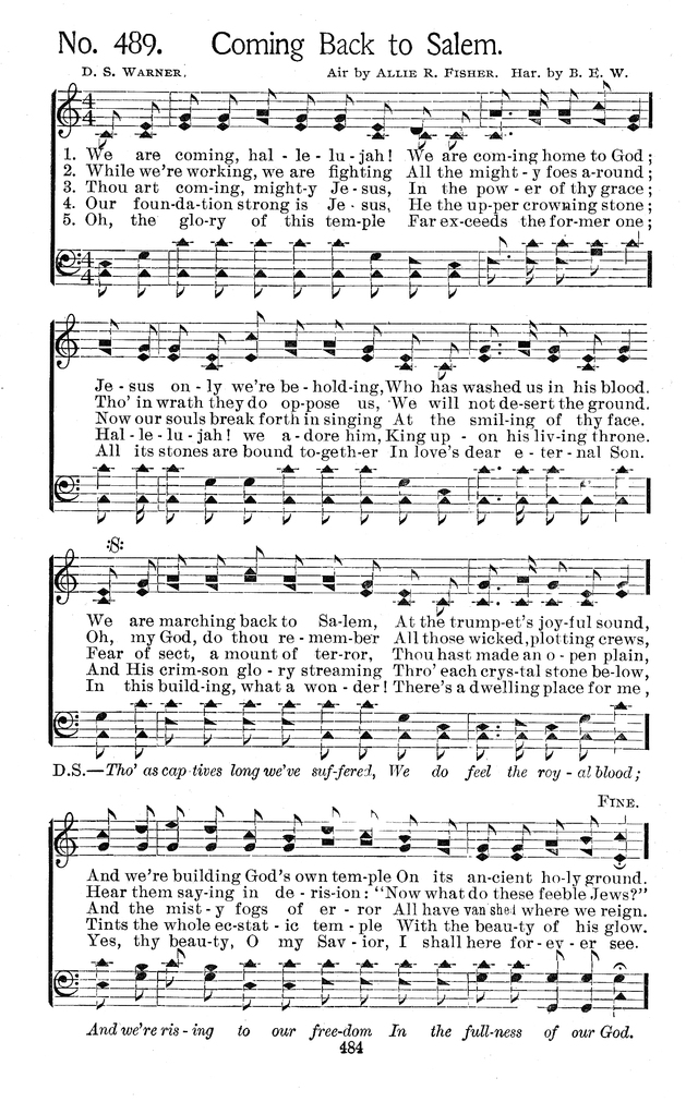 Select Hymns: for Christian worship and general gospel service page 484