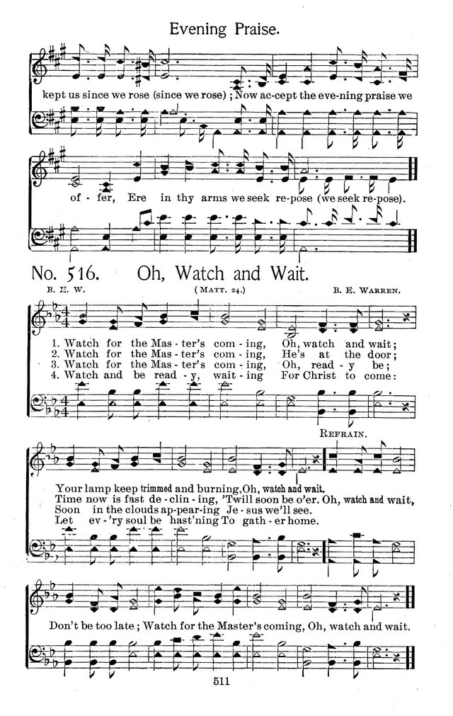 Select Hymns: for Christian worship and general gospel service page 511