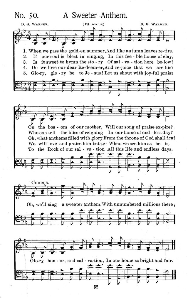 Select Hymns: for Christian worship and general gospel service page 52
