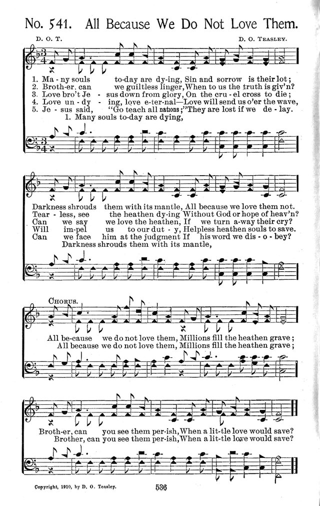 Select Hymns: for Christian worship and general gospel service page 536