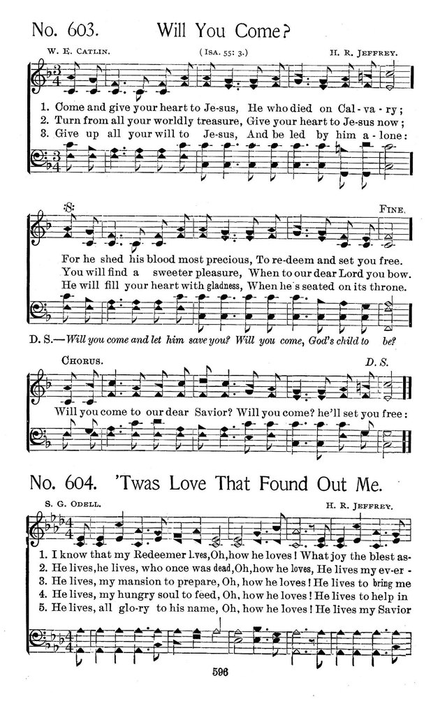 Select Hymns: for Christian worship and general gospel service page 596