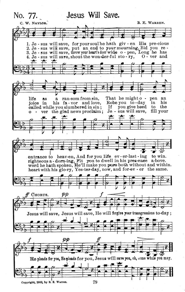Select Hymns: for Christian worship and general gospel service page 79