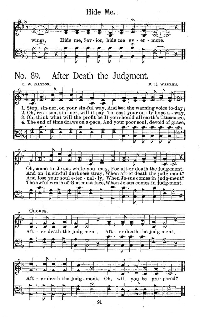 Select Hymns: for Christian worship and general gospel service page 91