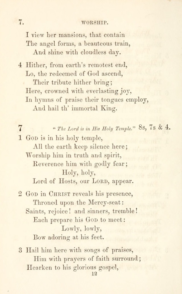 A Selection of Hymns: designed as a supplement to the "psalms and hymns" of the Presbyterian church page 12