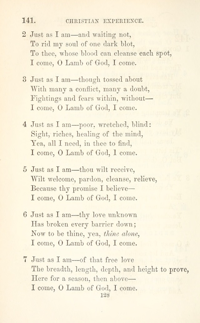A Selection of Hymns: designed as a supplement to the "psalms and hymns" of the Presbyterian church page 130