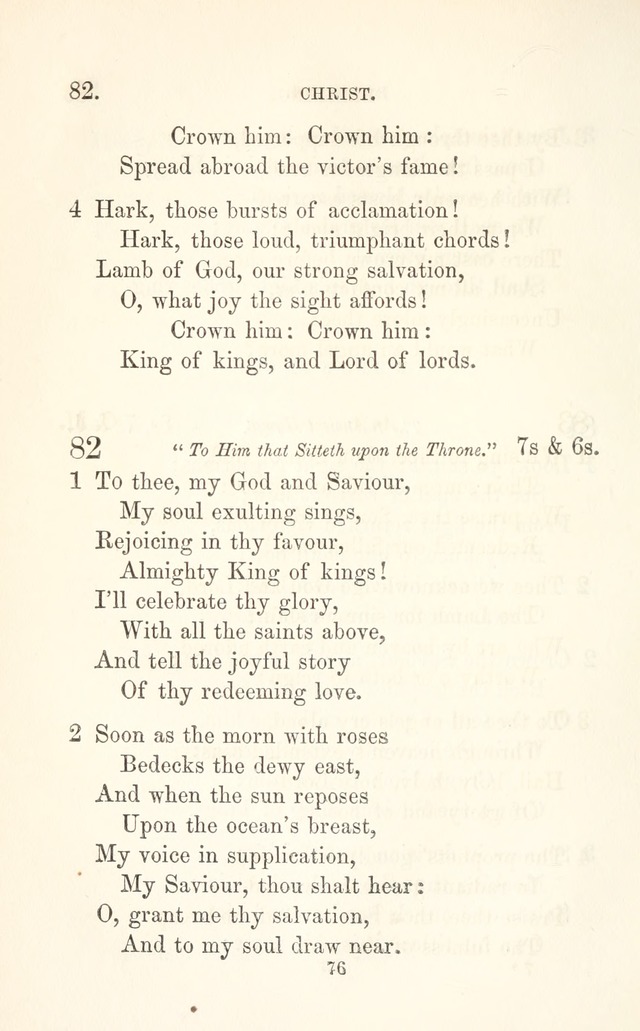 A Selection of Hymns: designed as a supplement to the "psalms and hymns" of the Presbyterian church page 78