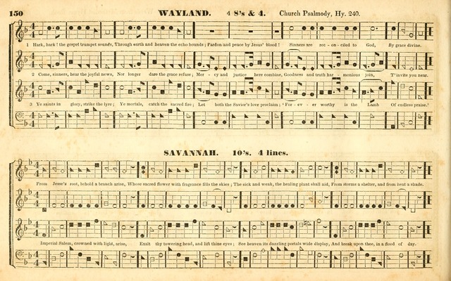 The Sacred Harp or Eclectic Harmony: a collection of church music, consisting of a great variety of psalm and hymn tunes, anthems, sacred songs and chants...(New ed., Rev. and Corr.) page 150