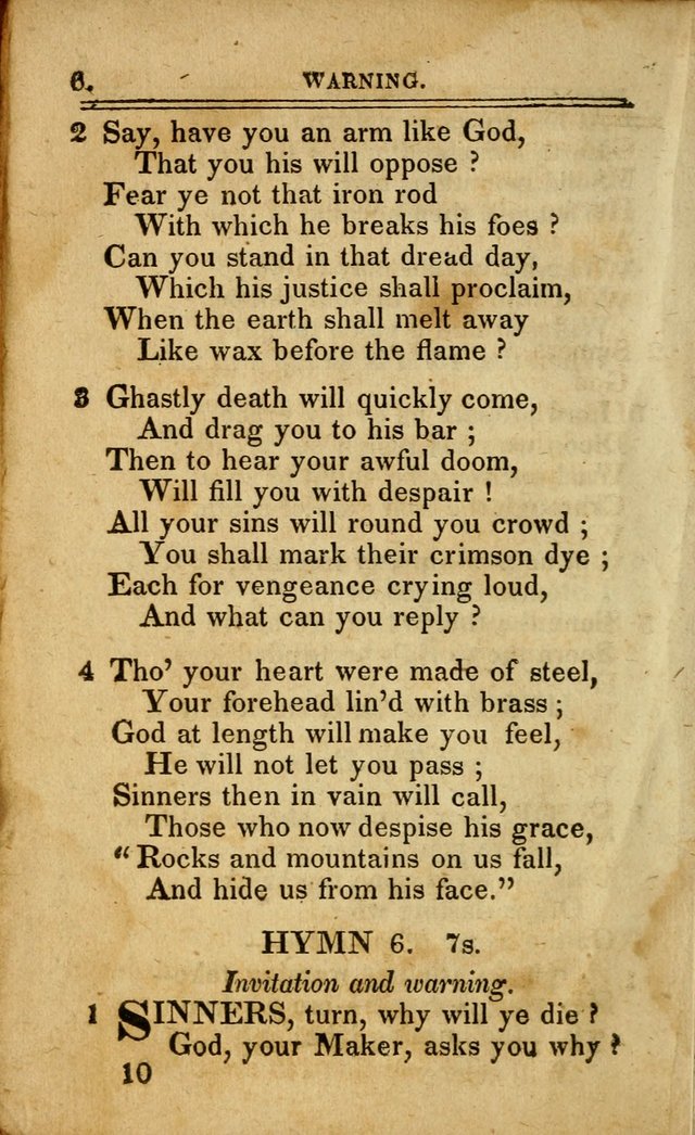 A Selection of Hymns: including a few originals, designed to aid the friends of  Zion in their private and social worship page 10