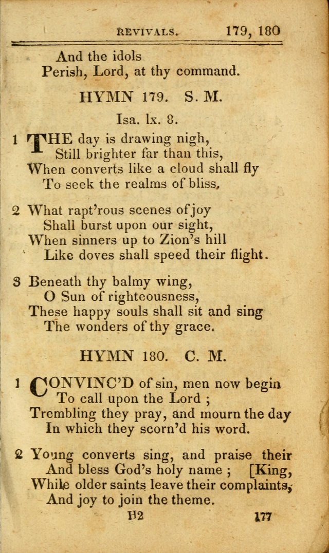 A Selection of Hymns: including a few originals, designed to aid the friends of  Zion in their private and social worship page 177
