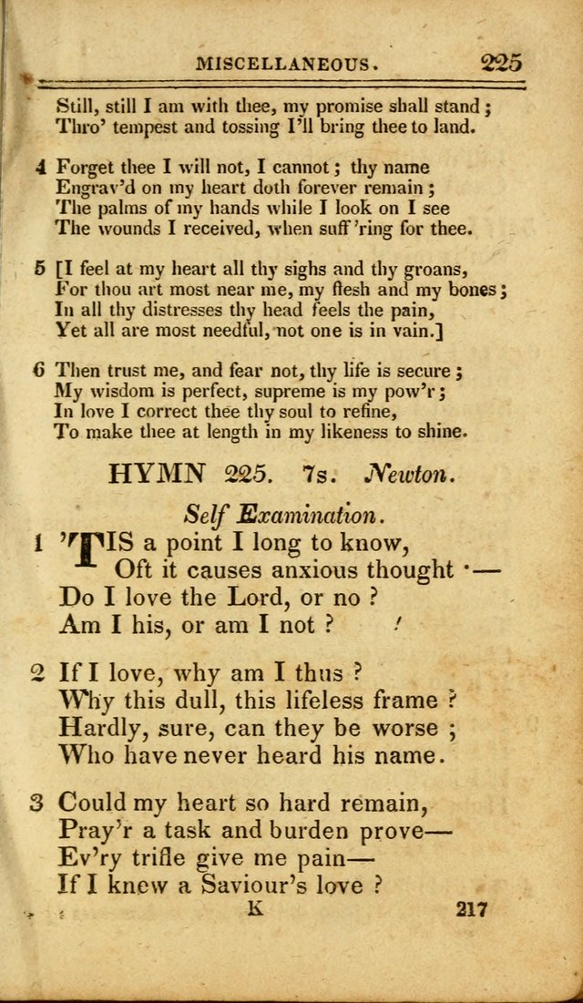 A Selection of Hymns: including a few originals, designed to aid the friends of  Zion in their private and social worship page 217