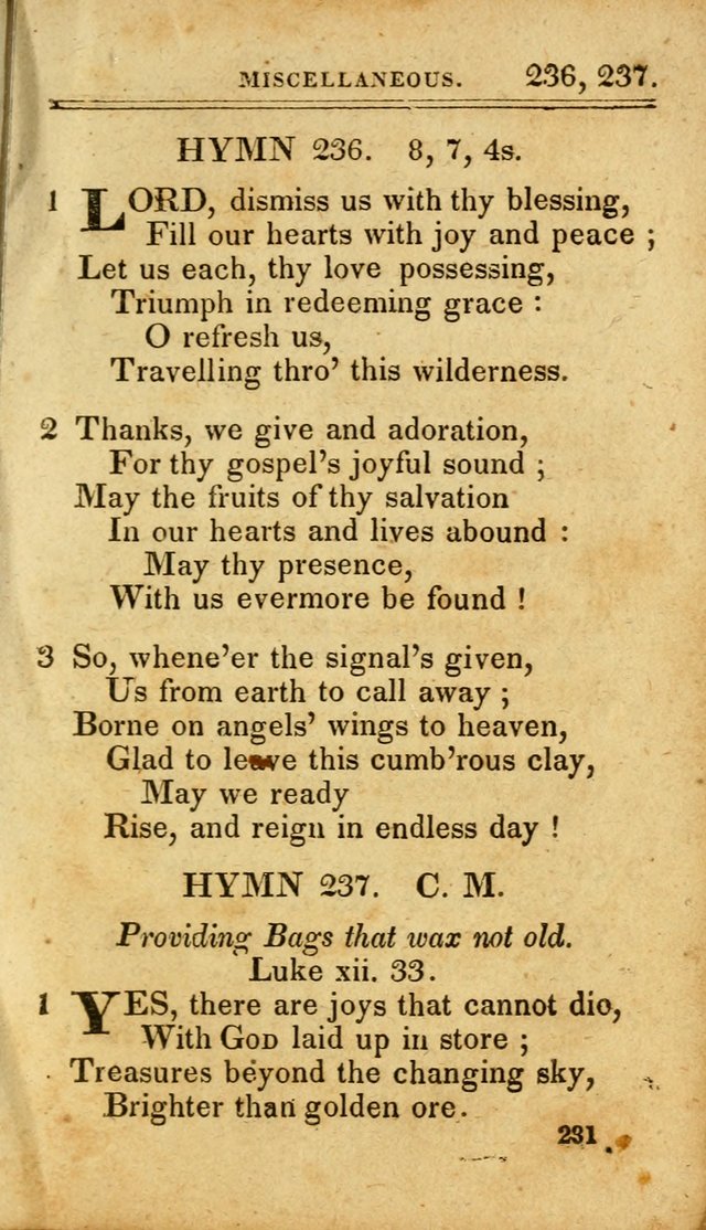 A Selection of Hymns: including a few originals, designed to aid the friends of  Zion in their private and social worship page 231