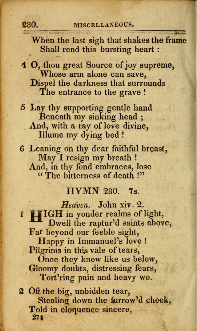 A Selection of Hymns: including a few originals, designed to aid the friends of  Zion in their private and social worship page 274