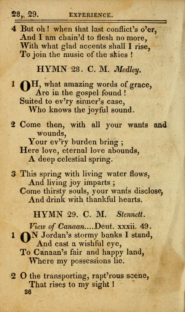 A Selection of Hymns: including a few originals, designed to aid the friends of  Zion in their private and social worship page 36