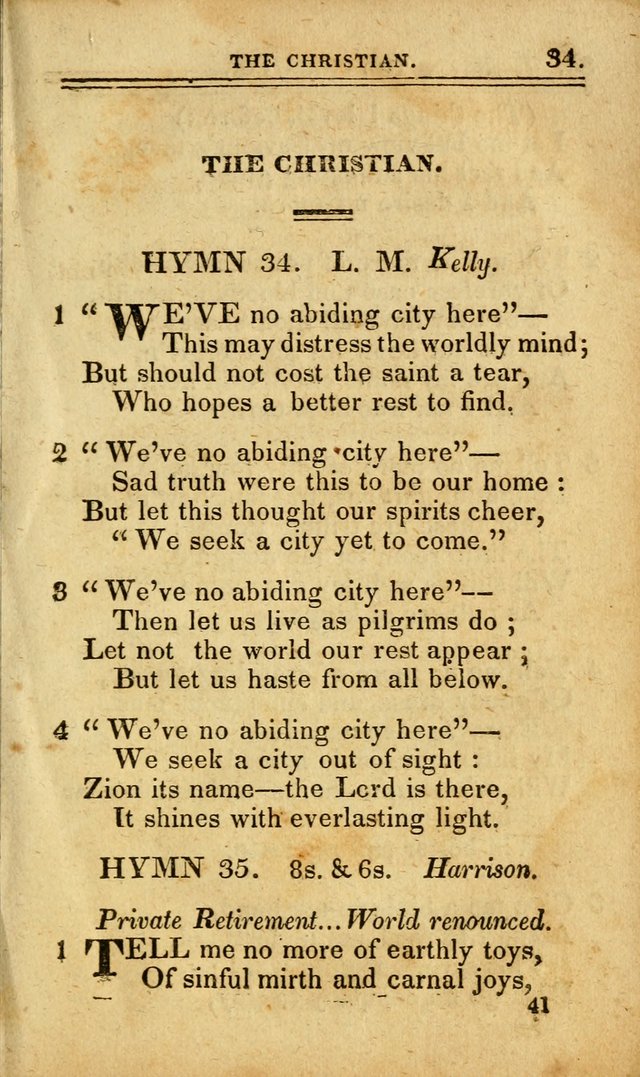 A Selection of Hymns: including a few originals, designed to aid the friends of  Zion in their private and social worship page 41