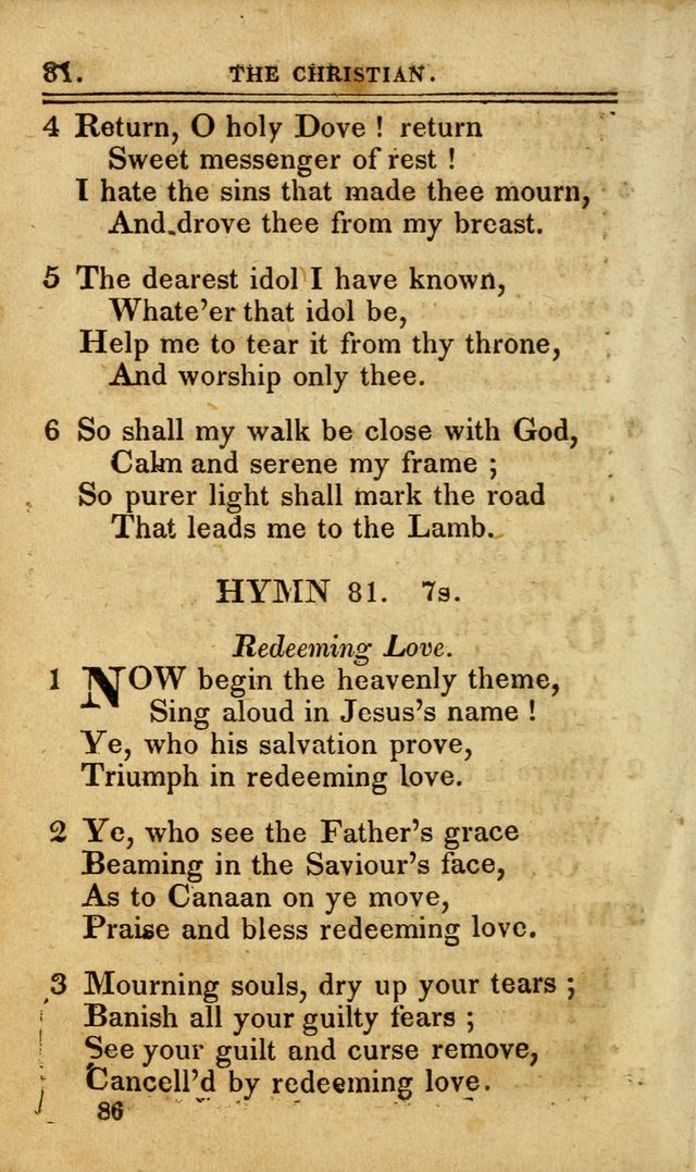 A Selection of Hymns: including a few originals, designed to aid the friends of  Zion in their private and social worship page 86