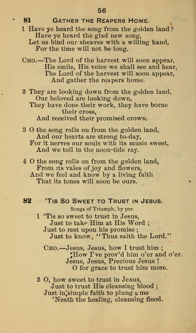 Selection of Hymns, for the use of the first M. E. Church, Cape May City page 57