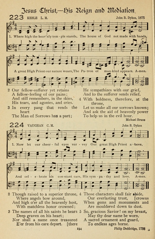 The Sanctuary Hymnal, published by Order of the General Conference of the United Brethren in Christ page 155