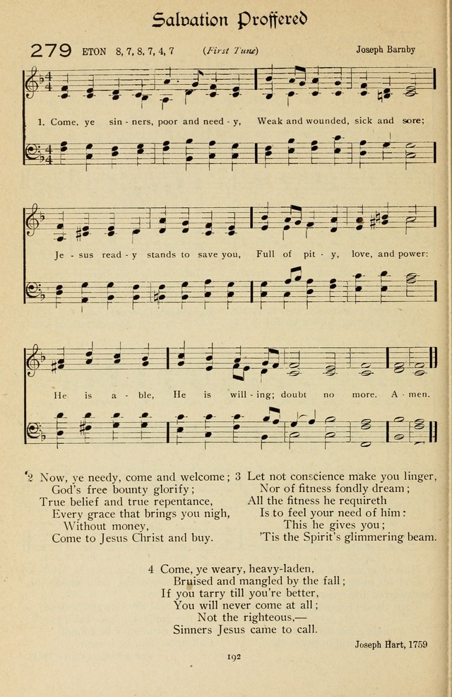 The Sanctuary Hymnal, published by Order of the General Conference of the United Brethren in Christ page 193
