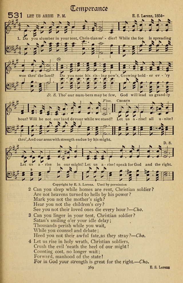 The Sanctuary Hymnal, published by Order of the General Conference of the United Brethren in Christ page 370