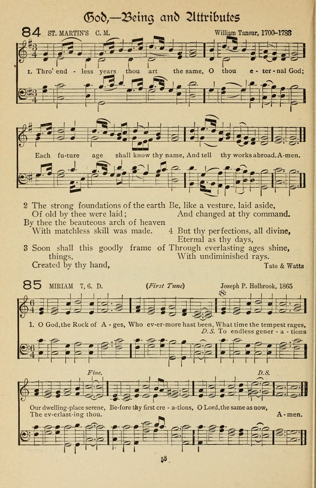 The Sanctuary Hymnal, published by Order of the General Conference of the United Brethren in Christ page 59