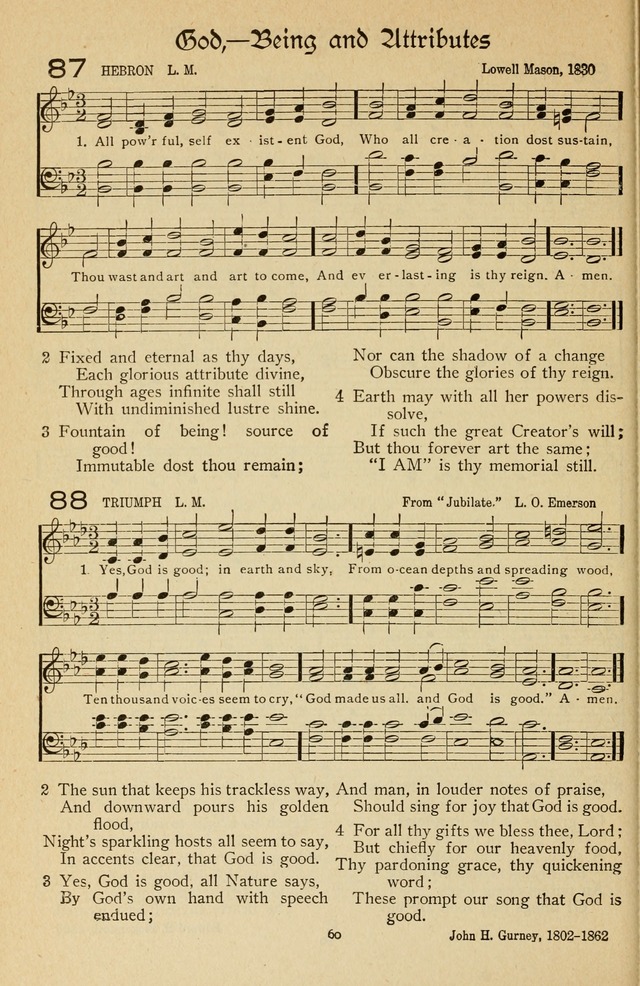 The Sanctuary Hymnal, published by Order of the General Conference of the United Brethren in Christ page 61