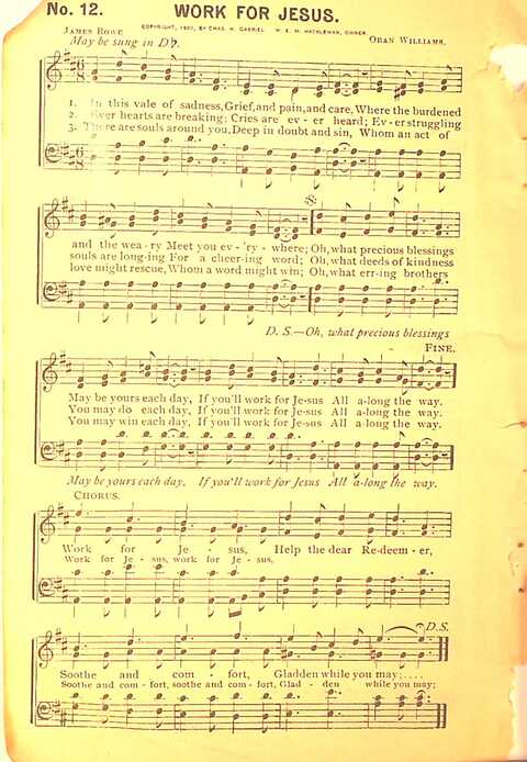 Sing His Praise: for the church, Sunday school and all religious assemblies page 12
