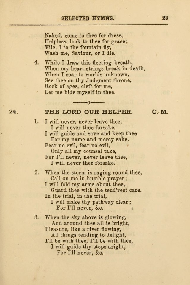 A Selection of Hymns: printed only for the use of the sabbath school of the Tenth Presbyterian Church, of Philadelphia page 30